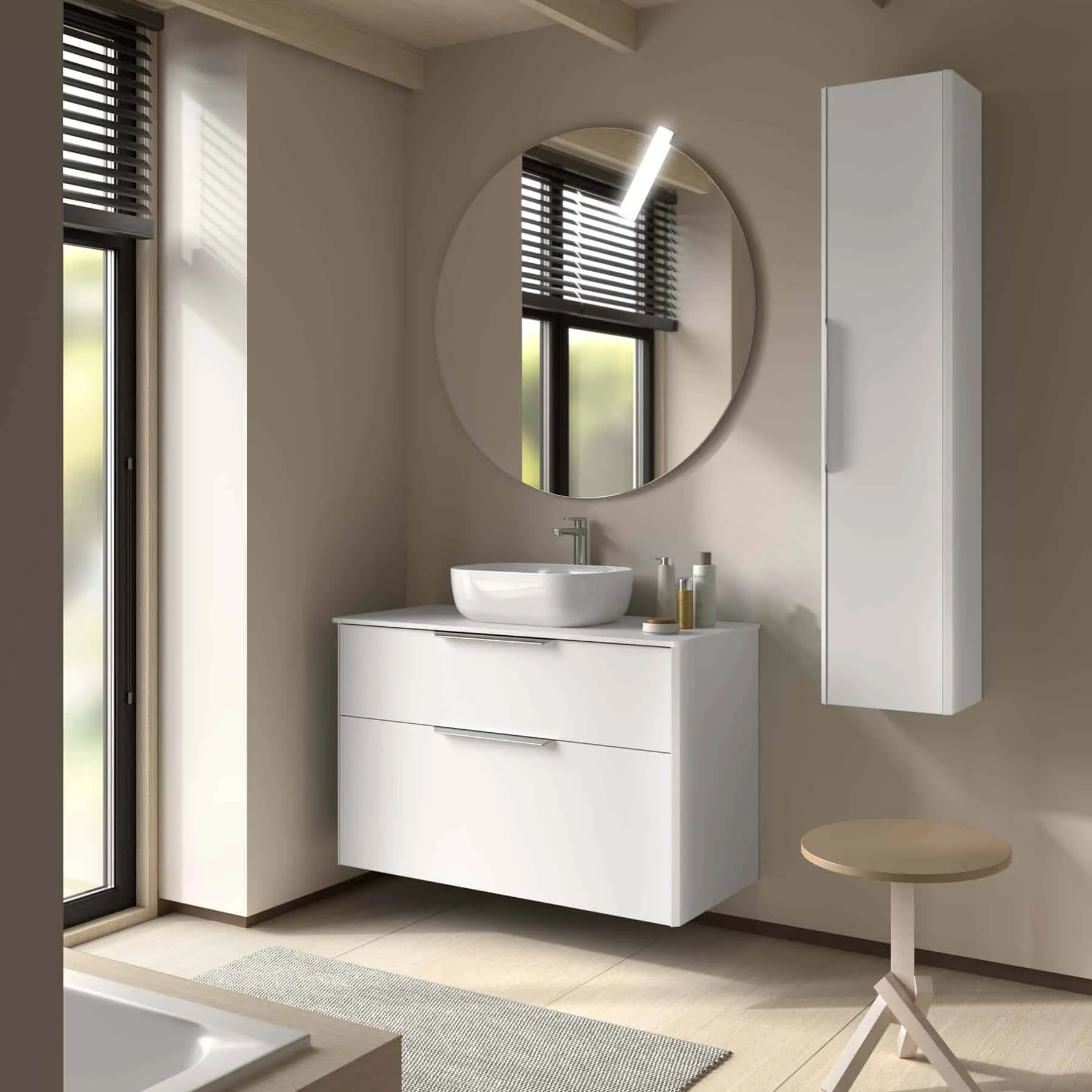 Baño moderno y personalizado reformado por Sancai